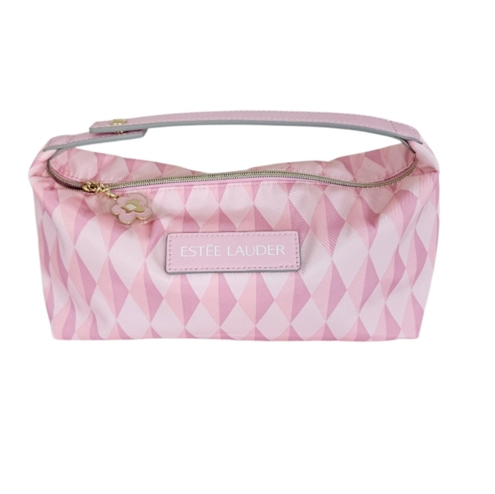 NWOT Estee Lauder Pink Diamond Pattern Cosmetic Bag